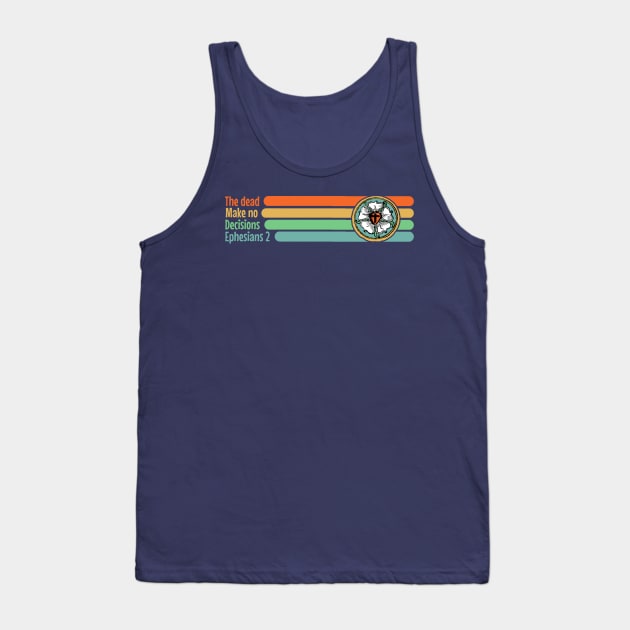 The Dead Make No Decisions - Stripes Tank Top by Lemon Creek Press